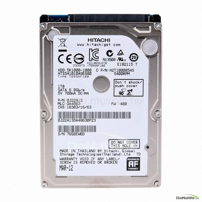 HITACHI OEM 2,5" Travelstar 5K1000 1TB, 5400rpm, 8MB (HTS541010A9E680 ...