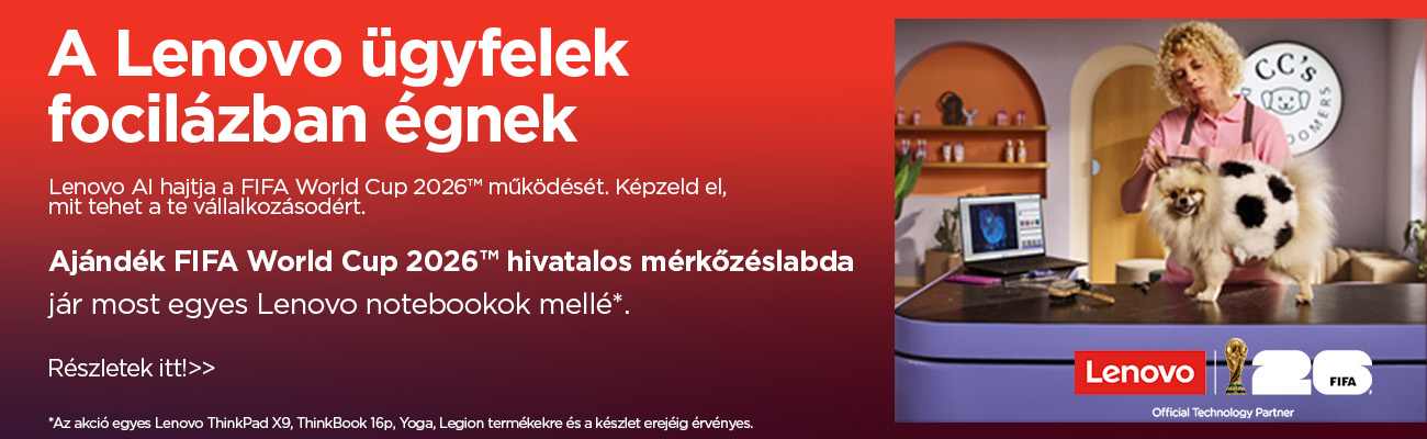 Lenovo notebookok ajándék VB labdával