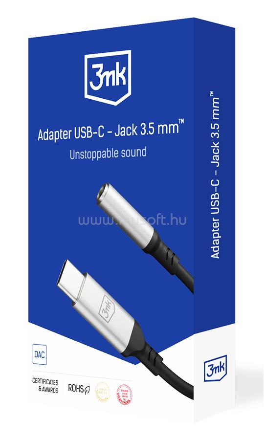 3MK Adapter USB-C - Jack 3,5 mm