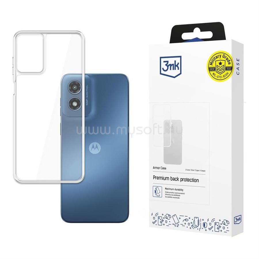 3MK Armor átlátszó, TPU anyagú Telefontok Motorola Moto G Play 2024
