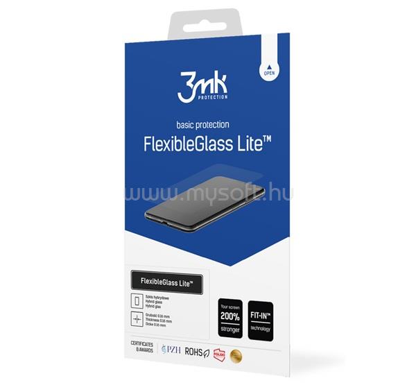 3MK iPhone 15 FLEXIBLE GLASS LITE képernyővédő üveg 2.5D, 6H, ÁTLÁTSZÓ