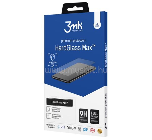 3MK Google Pixel 10 Pro / 10 HARD GLASS MAX képernyővédő üveg 3D, 9H + segédkeret, FEKETE