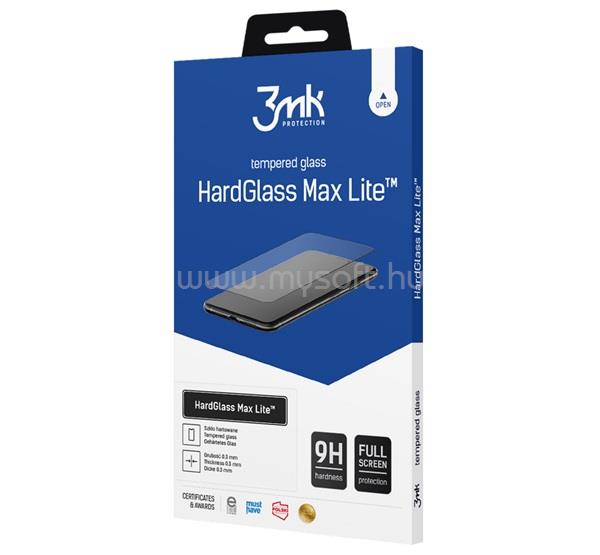 3MK Redmi Note 15 4G / Note 15 5G HARD GLASS MAX LITE képernyővédő üveg 3D, 9H, FEKETE