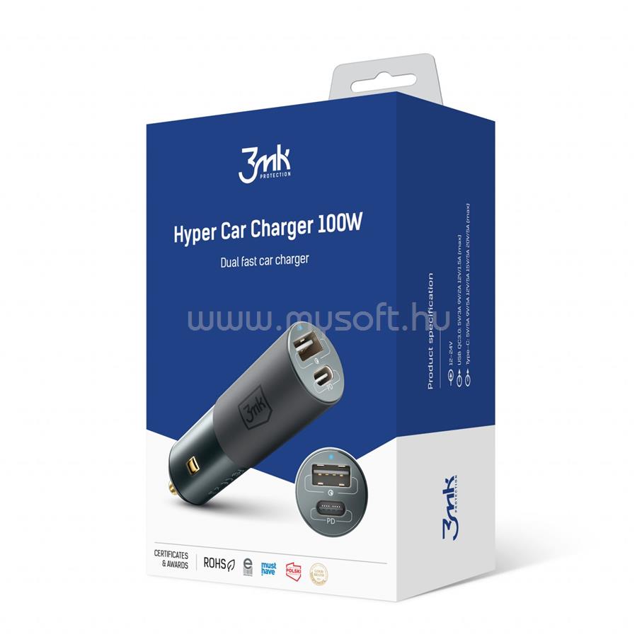 3MK Hyper Car Charger 100W autós töltő
