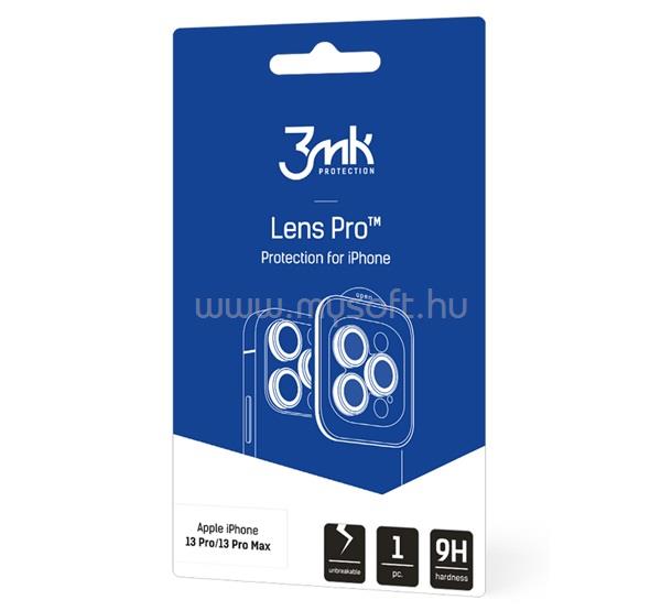 3MK Samsung S25 LENS PROTECTION PRO kameravédő üveg 2.5D, 9H + segédkeret, FEKETE