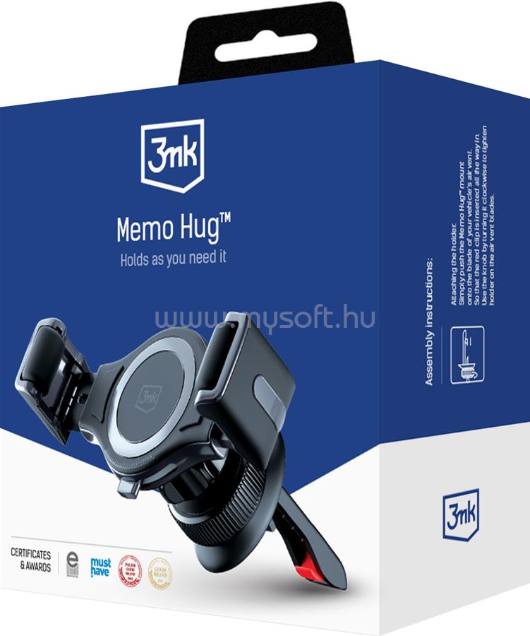 3MK Memo Hug autós tartó és töltő