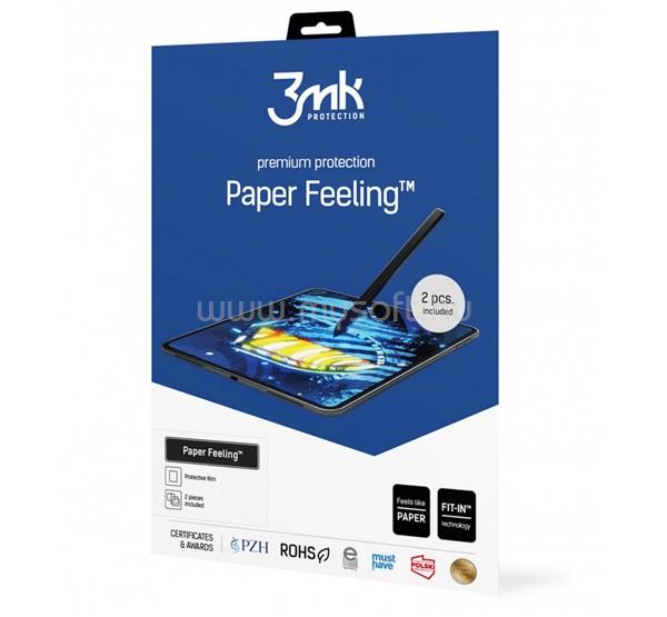 3MK Lenovo Idea Tab PAPER FEELING képernyővédő fólia 2db full screen, 0.16mm, ÁTLÁTSZÓ