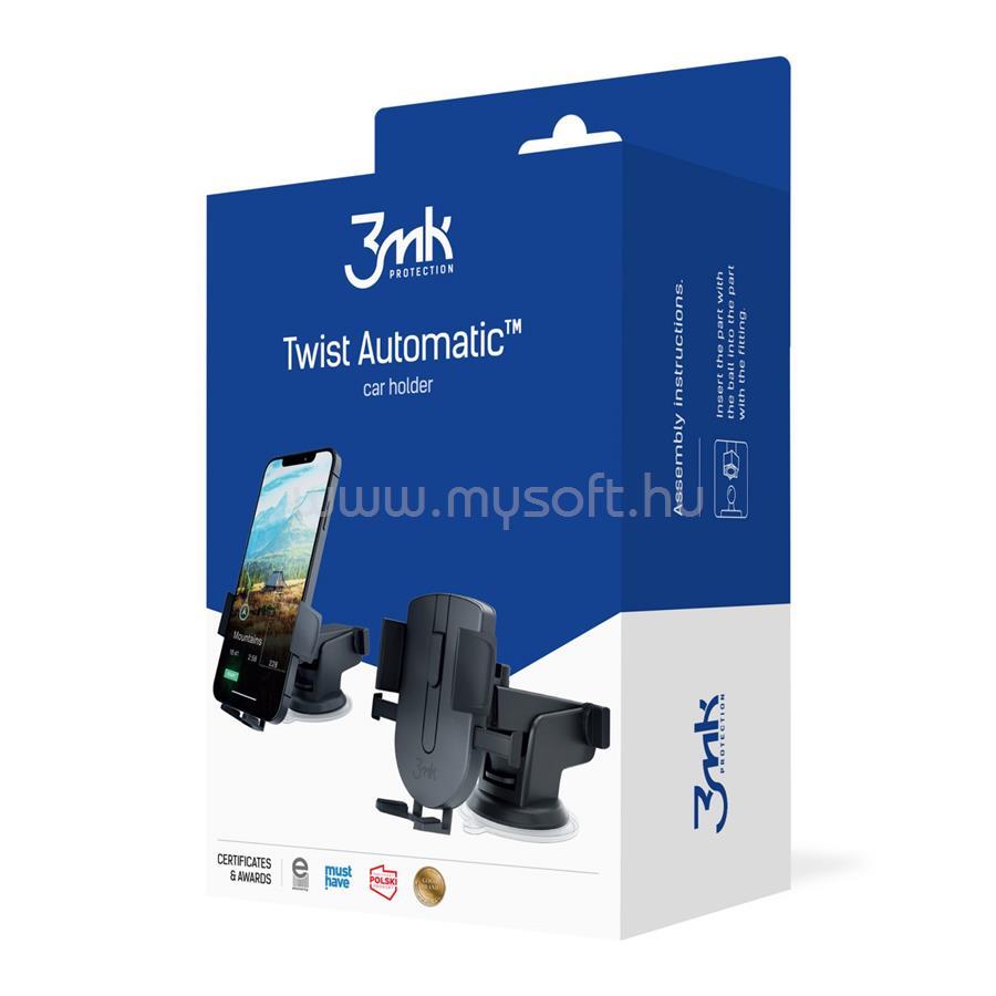 3MK Twist Automatic Car Holder autós telefon töltő és tartó