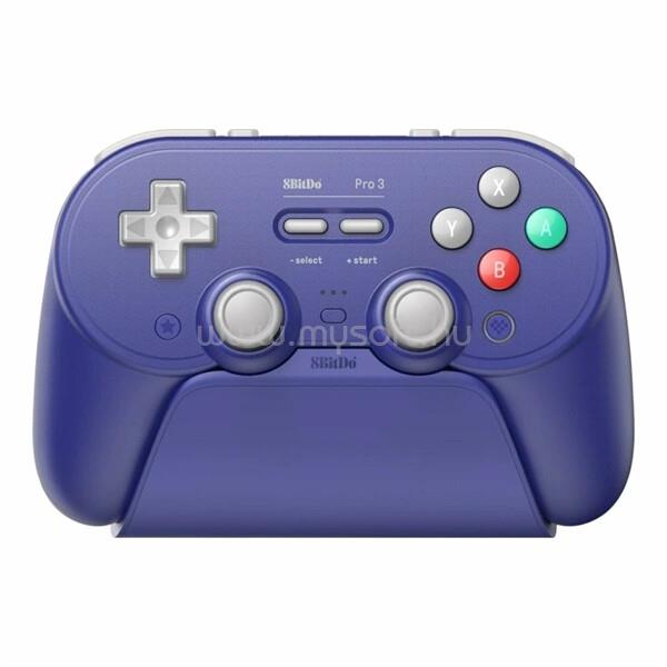 8BITDO Pro 3 Nintendo Switch / Switch 2 / PC / SteamOS / Mobil TMR Joystick vezeték nélküli kontroller (lila)