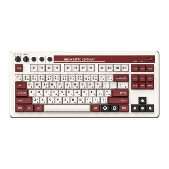 8BITDO Retro 87, Mechanikus, Kailh Box, Fami Edition, vezeték nélküli billentyűzet amerikai angol
