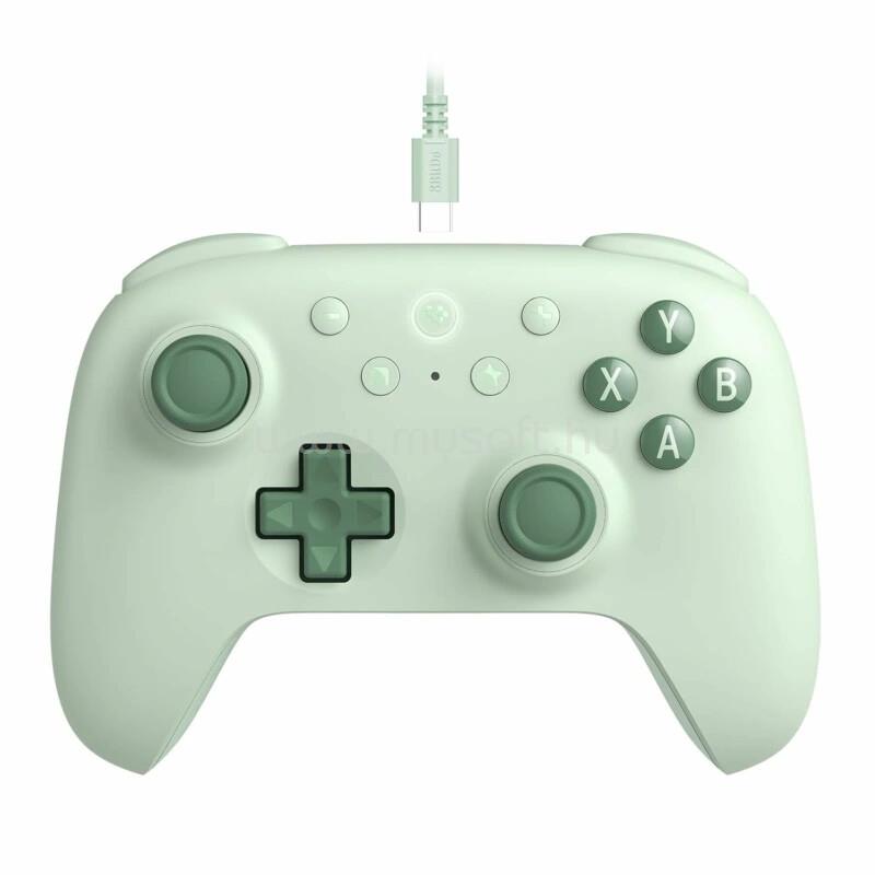 8BITDO Ultimate 2C Wired, PC (Windows), Mobil (Android), 1000Hz, Hall-Effect, vezetékes kontroller (zöld)