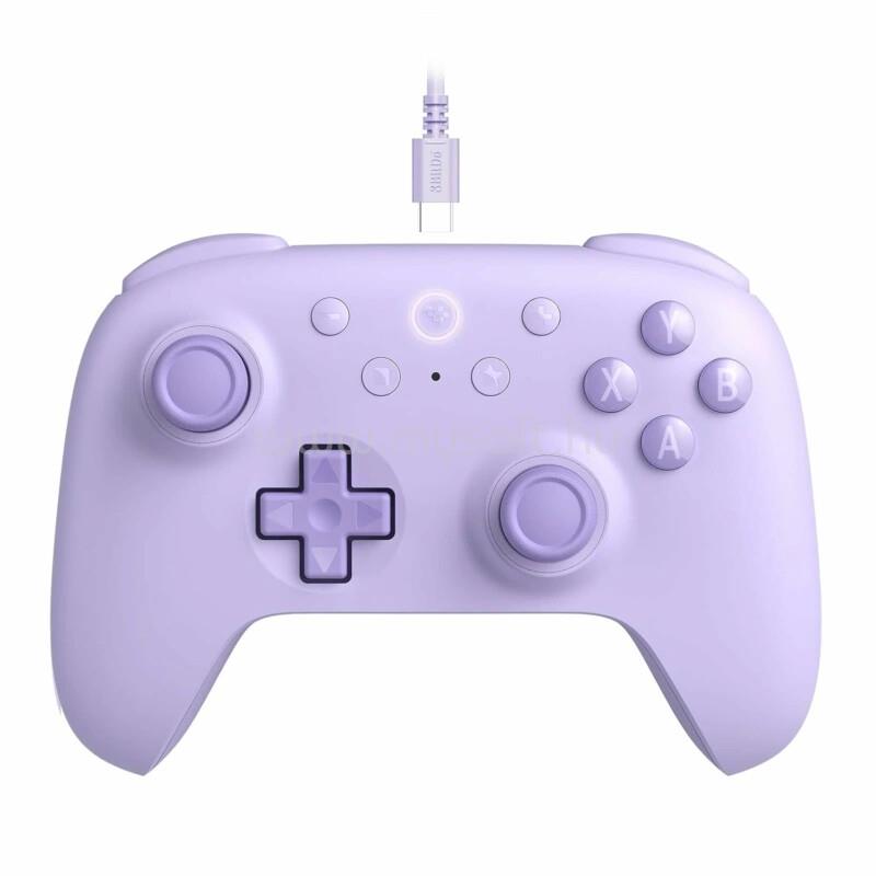 8BITDO Ultimate 2C Wired, PC (Windows), Mobil (Android), 1000Hz, Hall-Effect vezetékes kontroller (lila)