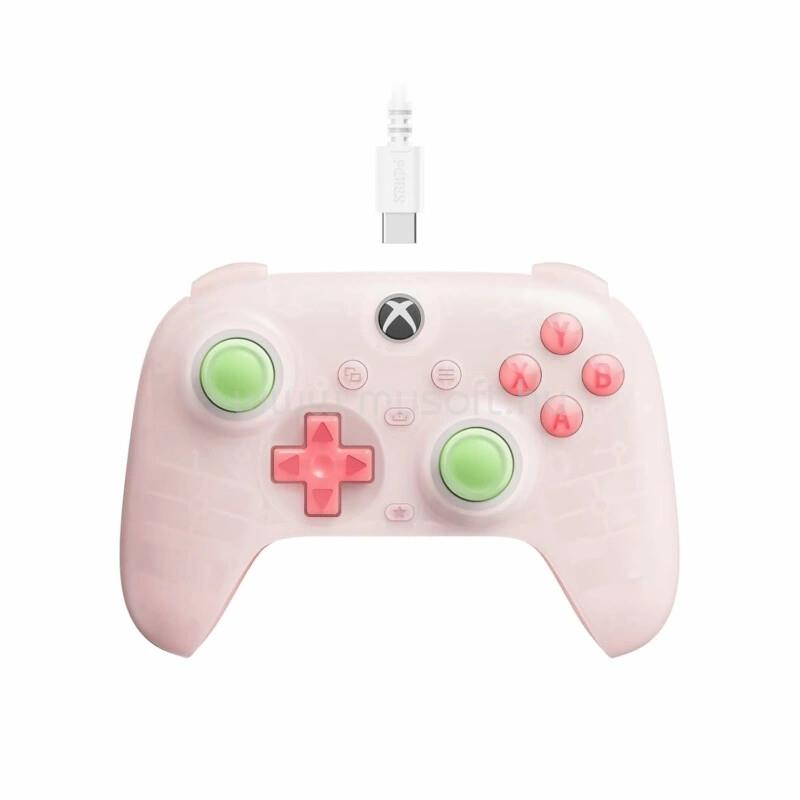 8BITDO Ultimate Mini, Xbox Series X|S, Xbox One, PC, Official, Hall-Effect, vezetékes kontroller (rózsaszín)