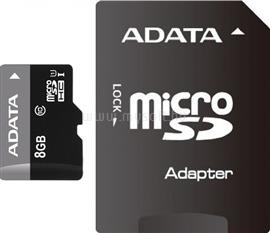 ADATA MicroSDHC 8 GB + Adapter UHS-I CLASS 10 AUSDH8GUICL10-RA1 small