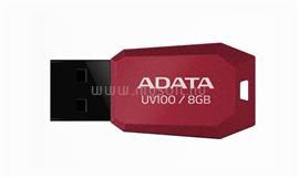 ADATA DashDrive UV100 Slim Bevelled Pendrive 8GB USB2.0 (piros) AUV100-8G-RRD small