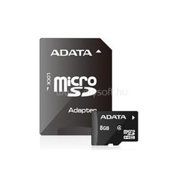 ADATA MicroSDHC memóriakártya 8GB, Class4 + SDHC adapter AUSDH8GCL4-RA1 small