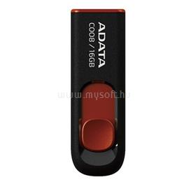 ADATA C008 Capless Sliding Pendrive 16GB USB2.0 (fekete-piros) AC008-16G-RKD small