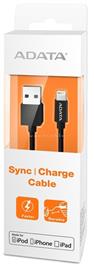 ADATA Sync and Charge Lightning - USB fekete 2,4A kábel AMFIPL-100CM-CBK small