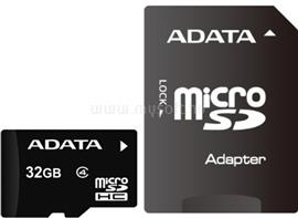 ADATA MicroSDHC memóriakártya 32GB, Class4 + SDHC adapter AUSDH32GCL4-RA1 small