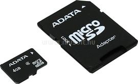 ADATA MicroSDHC memóriakártya 4GB, Class4 + SDHC adapter AUSDH4GCL4-RA1 small