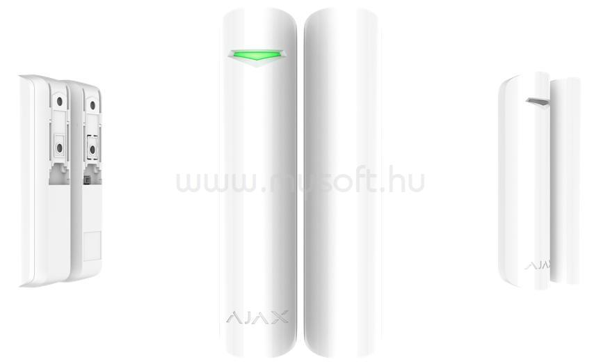 AJAX DoorProtectPlus vezetéknélküli nyitásérzékelő, dőlés és rezgésérzékelővel (fehér)