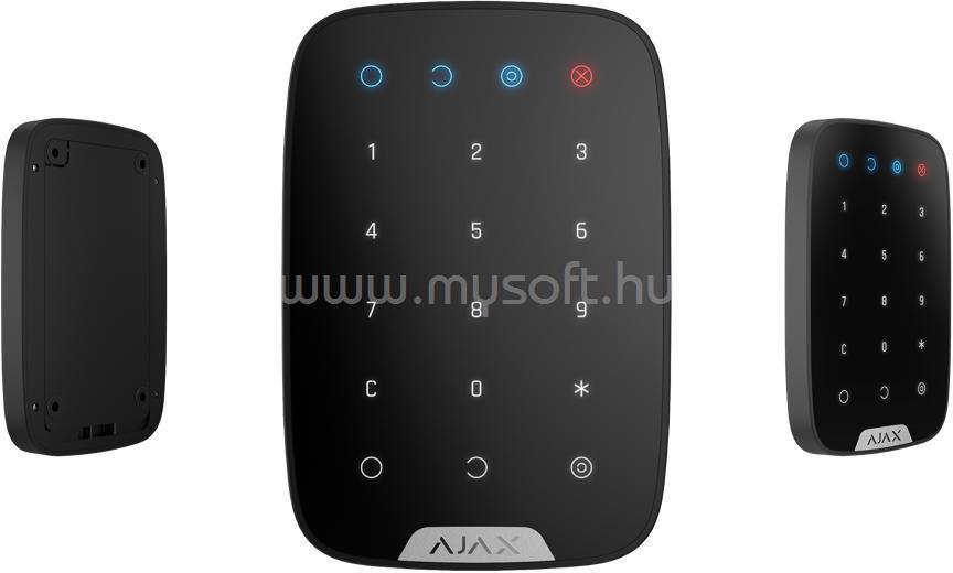 AJAX Keypad vezetéknélküli érintés vezérelt kezelő (fekete)