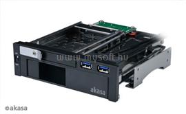 AKASA HDD belső mobil rack - Lokstor M51 - 2,5" és 3,5" combo + 2x USB3.0 port AK-IEN-01 small