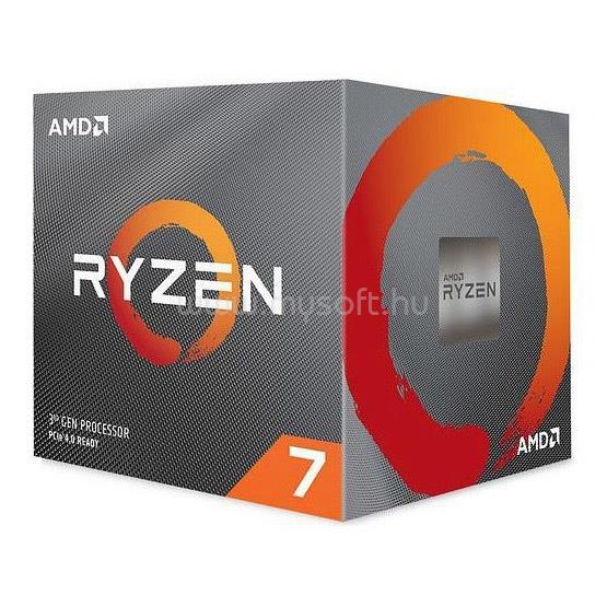 AMD Ryzen 7 3800X (8 Cores, 32MB Cache, 3.9 up to 4.5 GHz, AM4) Dobozos, hűtéssel, nincs VGA