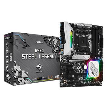 ASROCK alaplap B450 Steel Legend (AM4, ATX)