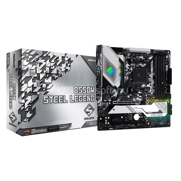 ASROCK alaplap B550M STEEL LEGEND (AM4, mATX)