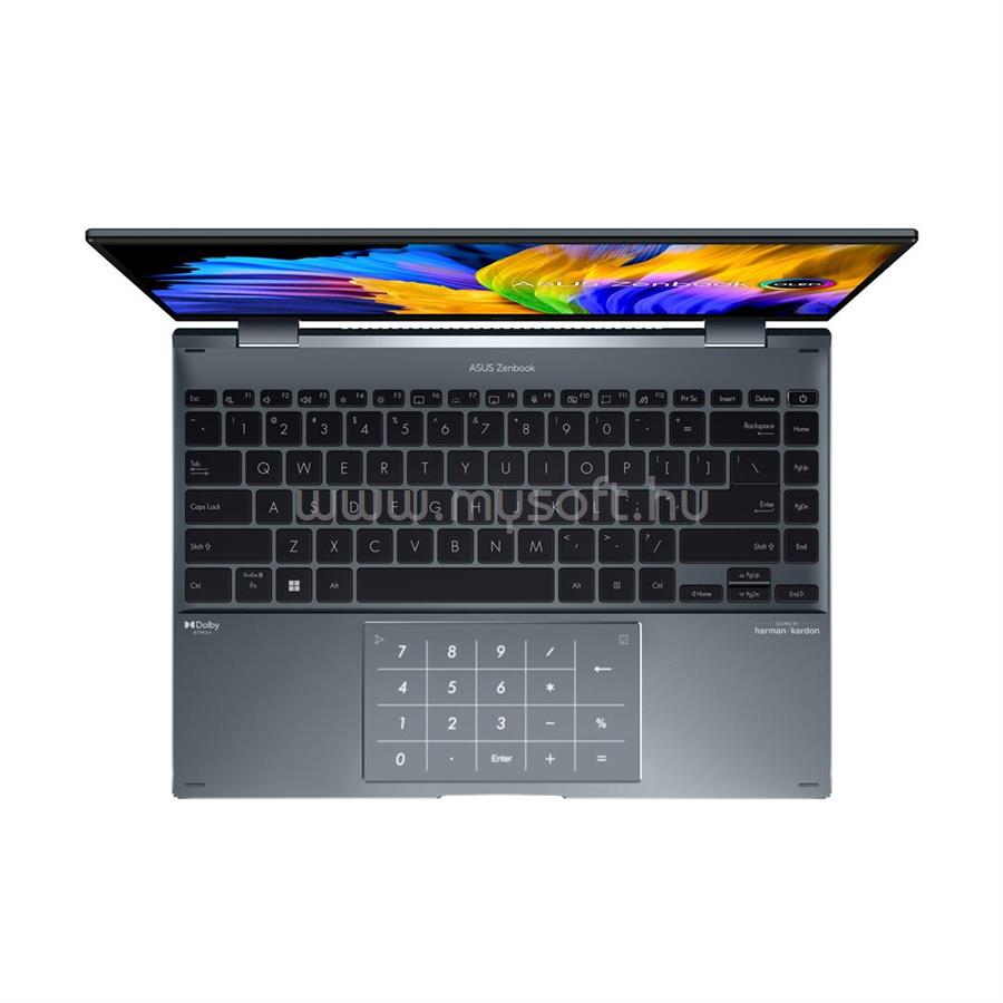 ASUS ZenBook Flip OLED UP5401ZA-KN041W Touch (Pine Grey - NumPad) + Sleeve + Stylus + USB/RJ45 Adapter UP5401ZA-KN041W_W11PN2000SSD_S large