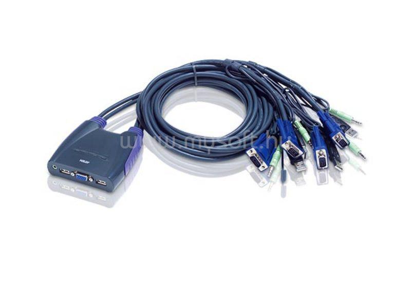 ATEN CS64US 4 PC KVM Switch USB + kábel