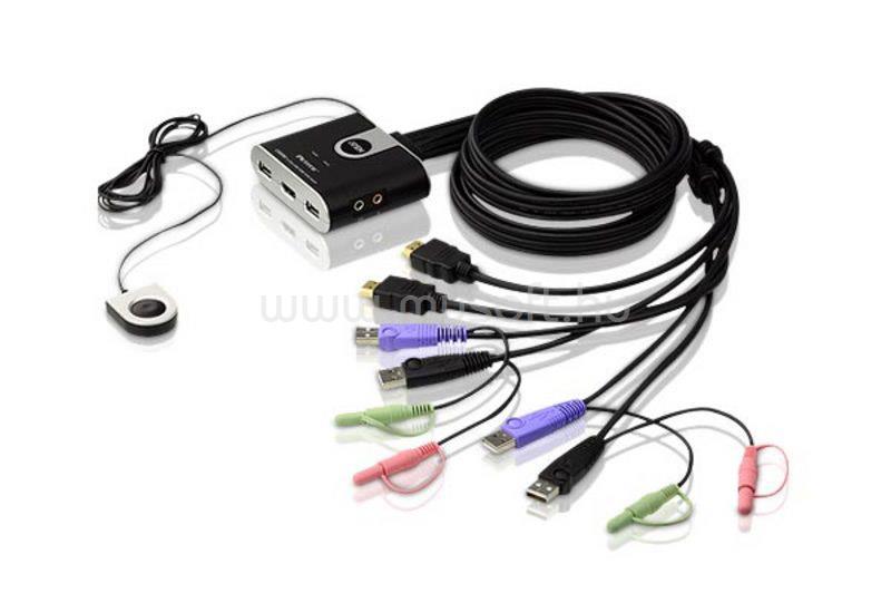 ATEN KVM switch 2PC HDMI és AUDIO