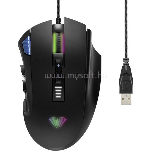 AULA Reaper fekete gamer egér