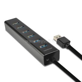 AXAGON HUE-SA7BP 7 portos USB3.0 gyorstöltő fekete HUB HUE-SA7BP small