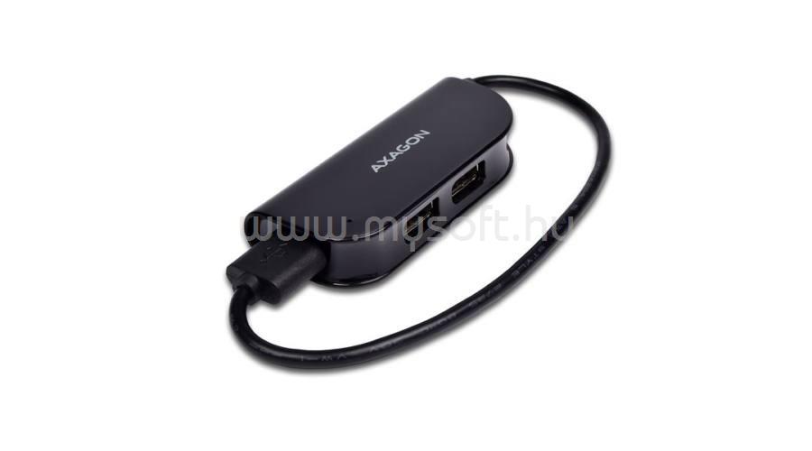 AXAGON HUE-X4B 4 portos USB2.0 fekete HUB