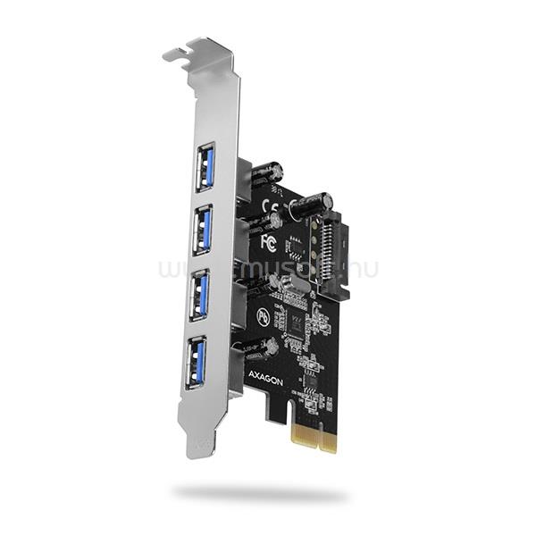 AXAGON PCEU-430VL 4 db külső USB3.2 portos 1 sávos PCI-Express kártya