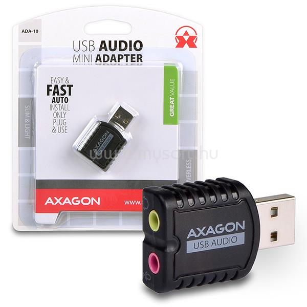 AXAGON ADA-10 USB Mini Stereo Audio Adapter