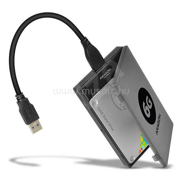 AXAGON HDD/SSD ADSA-1S6 USB 3.0 szürke külső SATA3 ház