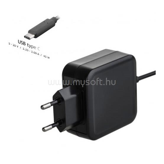 AKYGA 20V/2.25 - 3A 45W USB type C  töltő