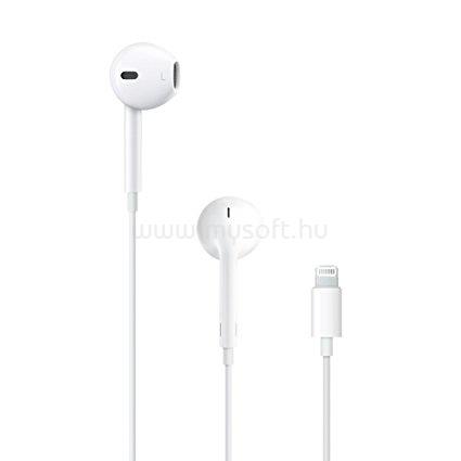 APPLE Earpods fülhallgató távvezérlővel és mikrofonnal (Lightning csatlakozó)