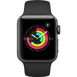 APPLE Watch Series3 42mm Aluminium ház asztroszürke - Fekete sport szíj MQL12MP/A small