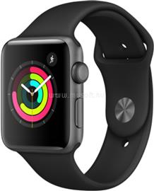 APPLE Watch S3 42mm asztroszürke alumíniumtok, fekete sportszíjjal MTF32MP/A small