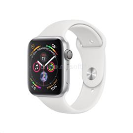 APPLE Watch S4 40mm ezüst alumíniumtok, fehér sportszíjjal MU642HC/A small