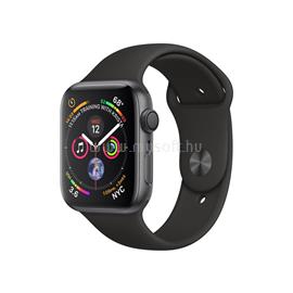 APPLE Watch S4 44mm asztroszürke alumíniumtok, fekete sportszíjjal MU6D2HC/A small