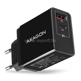 AXAGON ACU-PQ22 QC3.0 + USB-C fekete fali töltő ACU-PQ22 small