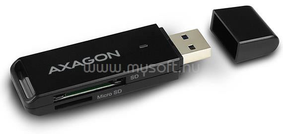 AXAGON CRE-S2 USB 3.0 Type-A, slim SD/microSD kártyaolvasó