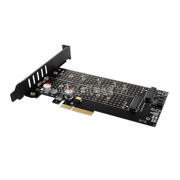 AXAGON PCEM2-DC PCI-Express - NVME+NGFF M.2 hűtővel ellátott adapter