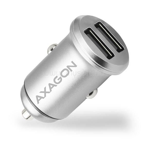 AXAGON PWC-5V4 2.4A + 2.4A ezüst autós töltő