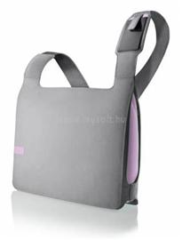 BELKIN Carrying Case Ceylon Messenger Bag (Dark Gray/Lavendar for Notebook up to 15.4") F8N059EADGV small